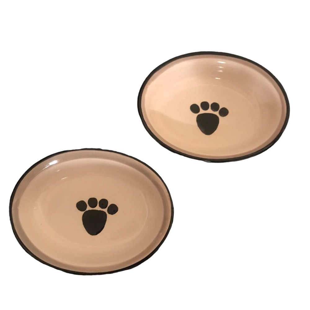 2 Paw Dog Bowls. Like New